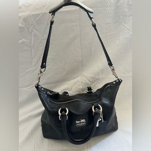 Genuine black leather Coach purse